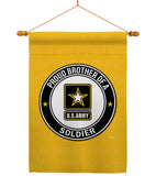 Proud Brother Soldier - Military Americana Vertical Impressions Decorative Flags HG108497 Made In USA