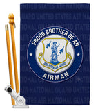 Air Force Proud Brother Airman - Military Americana Vertical Impressions Decorative Flags HG108498 Made In USA