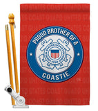 Proud Brother Coastie - Military Americana Vertical Impressions Decorative Flags HG108499 Made In USA