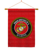 Proud Brother Marines - Military Americana Vertical Impressions Decorative Flags HG108500 Made In USA