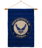 Proud Boyfriend Airman - Military Americana Vertical Impressions Decorative Flags HG108505 Made In USA