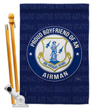 Air Force Proud Boyfriend Airman - Military Americana Vertical Impressions Decorative Flags HG108507 Made In USA