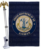 Air Force Proud Boyfriend Airman - Military Americana Vertical Impressions Decorative Flags HG108507 Made In USA