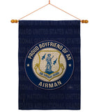 Air Force Proud Boyfriend Airman - Military Americana Vertical Impressions Decorative Flags HG108507 Made In USA