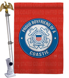 Proud Boyfriend Coastie - Military Americana Vertical Impressions Decorative Flags HG108508 Made In USA