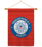 Proud Boyfriend Coastie - Military Americana Vertical Impressions Decorative Flags HG108508 Made In USA