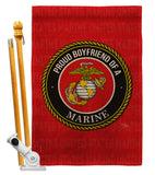 Proud Boyfriend Marines - Military Americana Vertical Impressions Decorative Flags HG108509 Made In USA