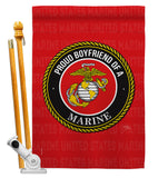 Proud Boyfriend Marines - Military Americana Vertical Impressions Decorative Flags HG108509 Made In USA