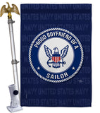 Proud Boyfriend Sailor - Military Americana Vertical Impressions Decorative Flags HG108511 Made In USA