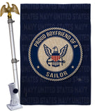 Proud Boyfriend Sailor - Military Americana Vertical Impressions Decorative Flags HG108511 Made In USA