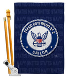 Proud Boyfriend Sailor - Military Americana Vertical Impressions Decorative Flags HG108511 Made In USA