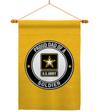 Proud Dad Soldier - Military Americana Vertical Impressions Decorative Flags HG108515 Made In USA