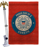 Proud Dad Coastie - Military Americana Vertical Impressions Decorative Flags HG108517 Made In USA