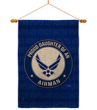 Proud Daughter Airman - Military Americana Vertical Impressions Decorative Flags HG108523 Made In USA