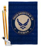 Proud Daughter Airman - Military Americana Vertical Impressions Decorative Flags HG108523 Made In USA