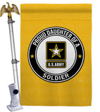 Proud Daughter Soldier - Military Americana Vertical Impressions Decorative Flags HG108524 Made In USA