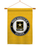 Proud Daughter Soldier - Military Americana Vertical Impressions Decorative Flags HG108524 Made In USA