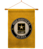 Proud Daughter Soldier - Military Americana Vertical Impressions Decorative Flags HG108524 Made In USA