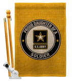 Proud Daughter Soldier - Military Americana Vertical Impressions Decorative Flags HG108524 Made In USA