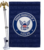 Proud Daughter Sailor - Military Americana Vertical Impressions Decorative Flags HG108529 Made In USA