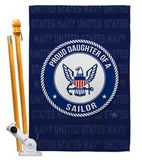 Proud Daughter Sailor - Military Americana Vertical Impressions Decorative Flags HG108529 Made In USA