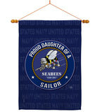 Seabees Proud Daughter Sailor - Military Americana Vertical Impressions Decorative Flags HG108530 Made In USA