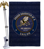 Seabees Proud Daughter Sailor - Military Americana Vertical Impressions Decorative Flags HG108530 Made In USA