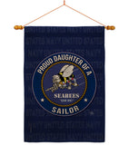 Seabees Proud Daughter Sailor - Military Americana Vertical Impressions Decorative Flags HG108530 Made In USA