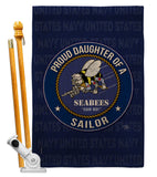 Seabees Proud Daughter Sailor - Military Americana Vertical Impressions Decorative Flags HG108530 Made In USA