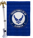 Proud Family Airman - Military Americana Vertical Impressions Decorative Flags HG108532 Made In USA