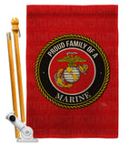 Proud Family Marines - Military Americana Vertical Impressions Decorative Flags HG108536 Made In USA