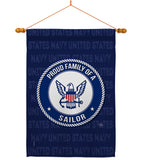 Proud Family Sailor - Military Americana Vertical Impressions Decorative Flags HG108538 Made In USA