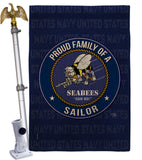 Seabees Proud Family Sailor - Military Americana Vertical Impressions Decorative Flags HG108539 Made In USA