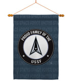 Proud Family USSF - Military Americana Vertical Impressions Decorative Flags HG108540 Made In USA