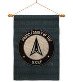 Proud Family USSF - Military Americana Vertical Impressions Decorative Flags HG108540 Made In USA