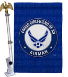 Proud Girlfriend Airman - Military Americana Vertical Impressions Decorative Flags HG108541 Made In USA