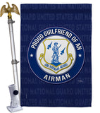 Air Force Proud Girlfriend Airman - Military Americana Vertical Impressions Decorative Flags HG108543 Made In USA