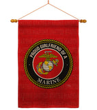 Proud Girlfriend Marines - Military Americana Vertical Impressions Decorative Flags HG108545 Made In USA