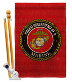 Proud Girlfriend Marines - Military Americana Vertical Impressions Decorative Flags HG108545 Made In USA