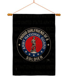 Army Proud Girlfriend Soldier - Military Americana Vertical Impressions Decorative Flags HG108546 Made In USA