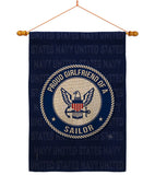 Proud Girlfriend Sailor - Military Americana Vertical Impressions Decorative Flags HG108547 Made In USA