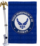 Proud Grandparent Airman - Military Americana Vertical Impressions Decorative Flags HG108550 Made In USA