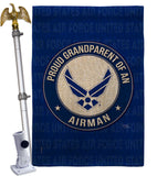 Proud Grandparent Airman - Military Americana Vertical Impressions Decorative Flags HG108550 Made In USA