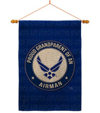 Proud Grandparent Airman - Military Americana Vertical Impressions Decorative Flags HG108550 Made In USA