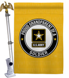 Proud Grandparent Soldier - Military Americana Vertical Impressions Decorative Flags HG108551 Made In USA