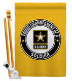 Proud Grandparent Soldier - Military Americana Vertical Impressions Decorative Flags HG108551 Made In USA