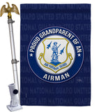 Air Force Proud Grandparent Airman - Military Americana Vertical Impressions Decorative Flags HG108552 Made In USA