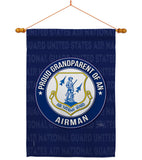 Air Force Proud Grandparent Airman - Military Americana Vertical Impressions Decorative Flags HG108552 Made In USA