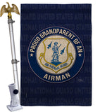 Air Force Proud Grandparent Airman - Military Americana Vertical Impressions Decorative Flags HG108552 Made In USA