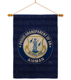 Air Force Proud Grandparent Airman - Military Americana Vertical Impressions Decorative Flags HG108552 Made In USA